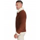 Peter Bennett Brown Leather Jacket With Shearling