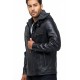 Preston Leather Jacket With Hood