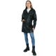 Priscilla Capri Black Leather Coat