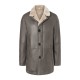 Roberto Grey Shearling Mid-length Coat
