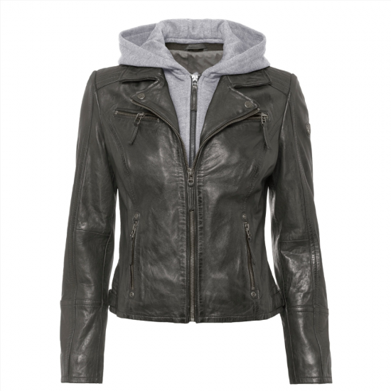 Ruby Claire Black Biker Leather Jacket