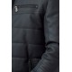 Ryan Scott Navy Blue Quilted Leather Jacket