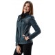 Samantha Green Slim Fit Leather Coat
