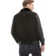Samson Black Bomber Leather Jacket With Fur Collar