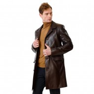 Shepherd Genuine Leather Men Brown Coat