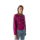 Sloane Reese Phansy Purple Bomber Leather Jacket