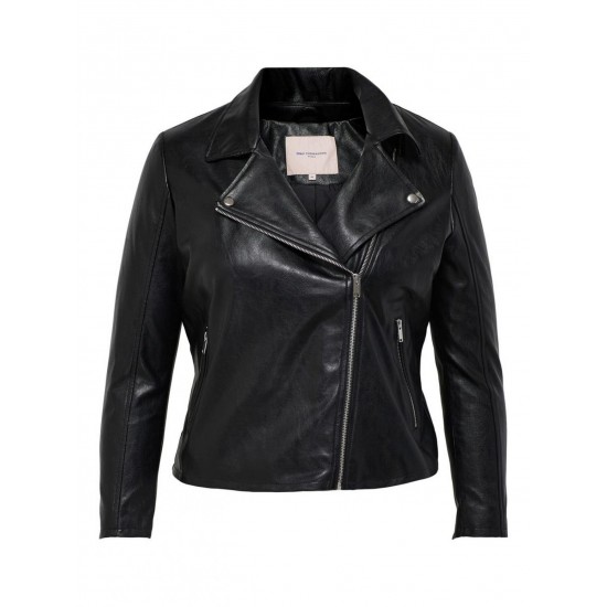 Sofia Ellie Black Biker Leather Jacket