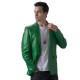 Spencer Green Leather Blazer