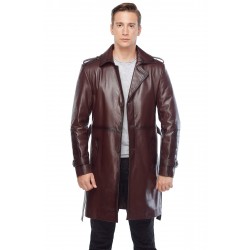 Sullivan Lambskin Leather Trench Coat
