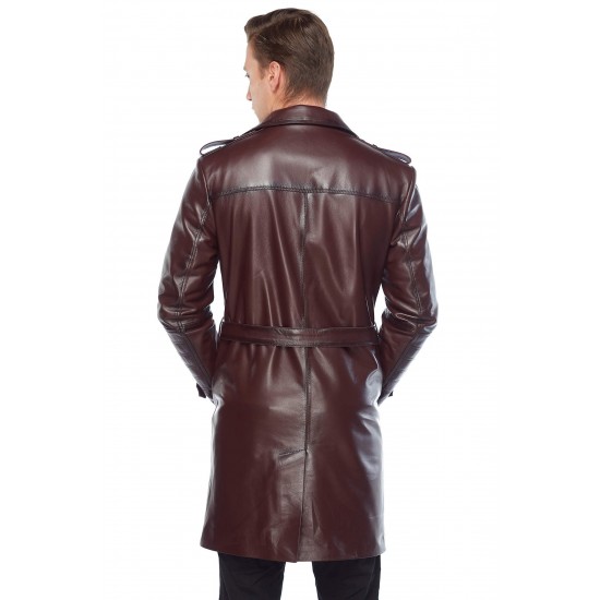 Sullivan Lambskin Leather Trench Coat