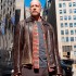 Surrogates Bruce Willis Black Leather Jacket