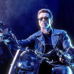 Terminator 2 Judgment Day Arnold Schwarzenegger Black Biker Jacket