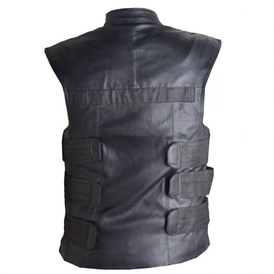 The Punisher Frank Castle Black Leather Vest