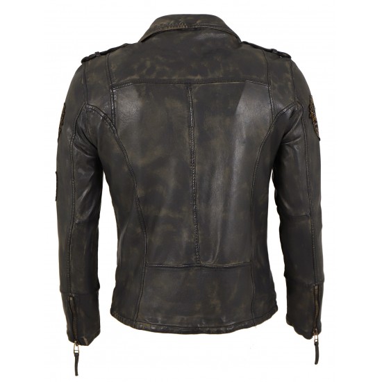 Timothy Black Biker Vintage Jacket 