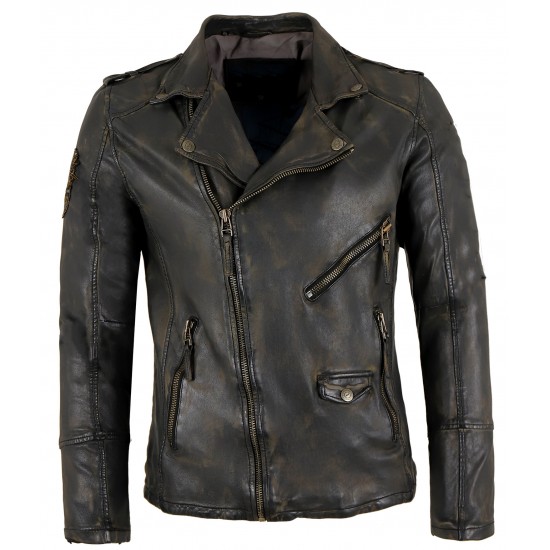 Timothy Black Biker Vintage Jacket 