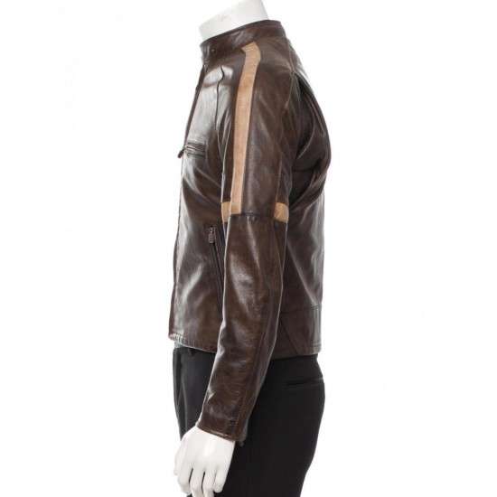 Tom Cruise War Of The World Brown Stripe Leather Jacket