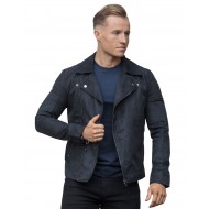 Wesley Everett Black Biker Leather Jacket