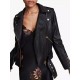 Women's Slim Fit Motorcycle Black Leather Jacket