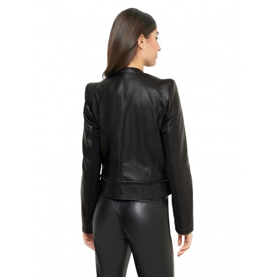 Andrea Callie Black Leather Coat