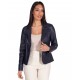 Harmony Aliyah Blue Leather Coat