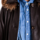 Harmony Zuri Brown Fur Collar Coat