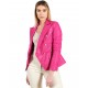 Kamila Double Breasted Pink Genuine Leather Coat