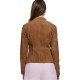 Lorelei Bianca Brown Classic Suede Leather Jacket