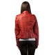 Madeline Athena Red Biker Leather Jacket