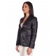 Miriam Black Leather Blazer For Women