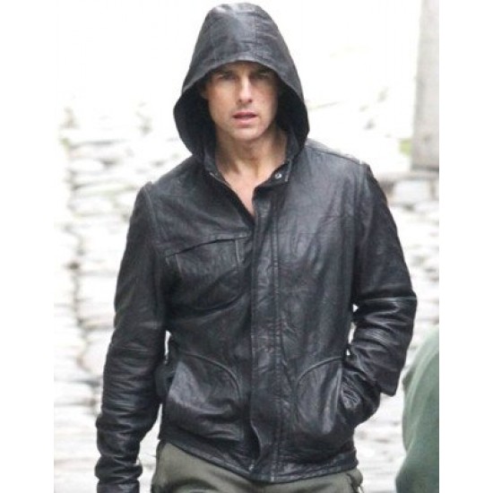 Mission Impossible 4 Ghost Protocol Tom Cruise Brown Leather Jacket