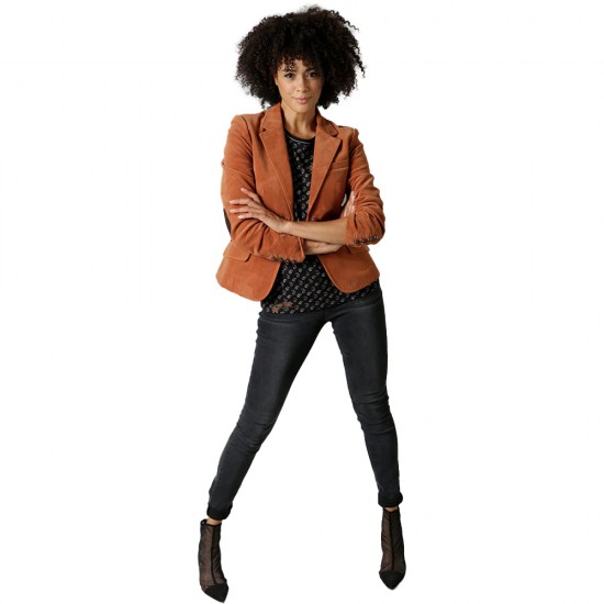 Samara Everlee Brown Leather Blazer